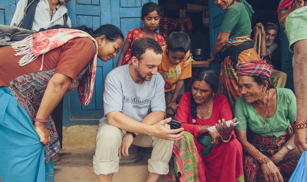 Tim Darms with Nepali People | Water Missions in Nepal