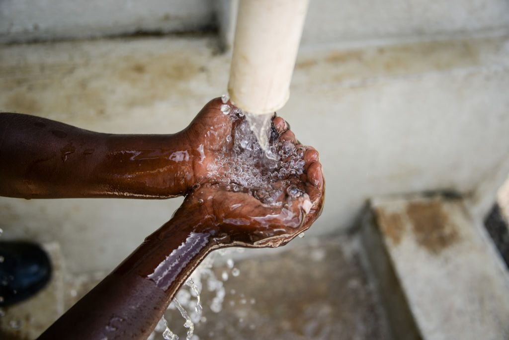 Lidachele holds the gift of safe water