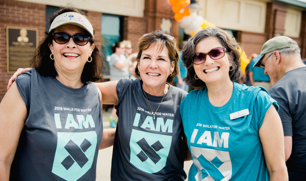 Walkers at the end of the Charleston Walk for Water