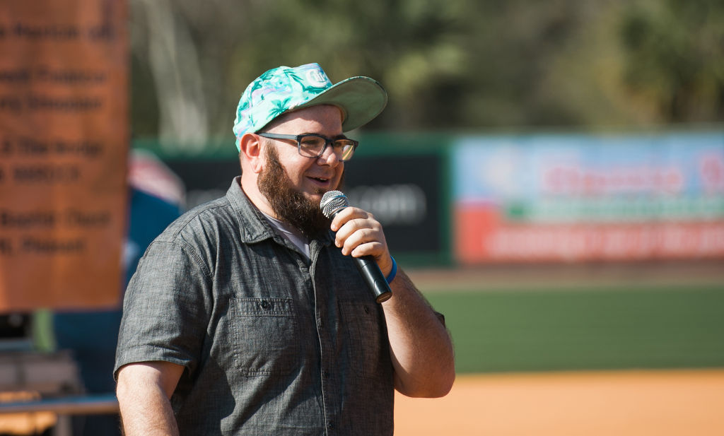Charleston Walk for Water Director Kyle Whitcroft emcees the event at the Joseph P. Riley, Jr. Park