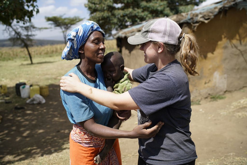 Water Mission Communications Coordinator Jennie Reeb with Jane Ladupoi Korok in Kenya