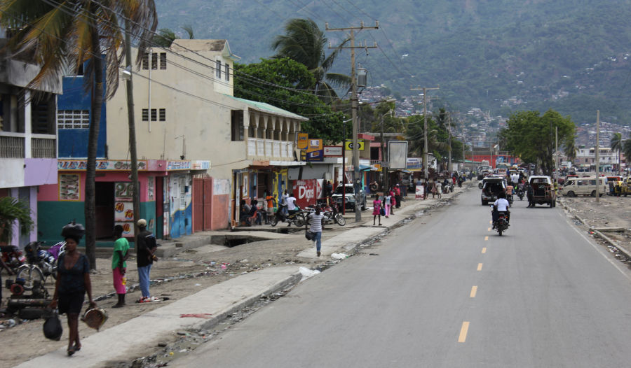 Arriving on the streets of Haiti
