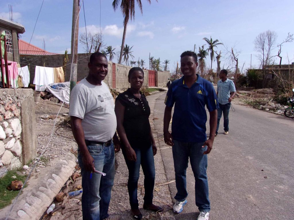 Water Mission Haiti staff assess damage in the southwestern region of Haiti.