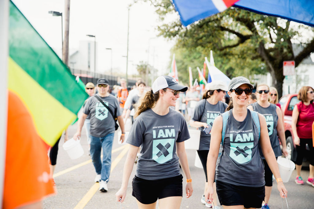 People go farther by walking for safe water at the Charleston Walk for Water in support of Water Mission.