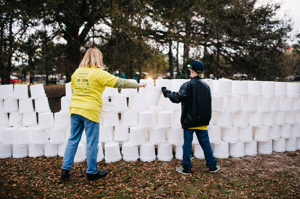 Volunteers help with Water Mission's Walk for Water.