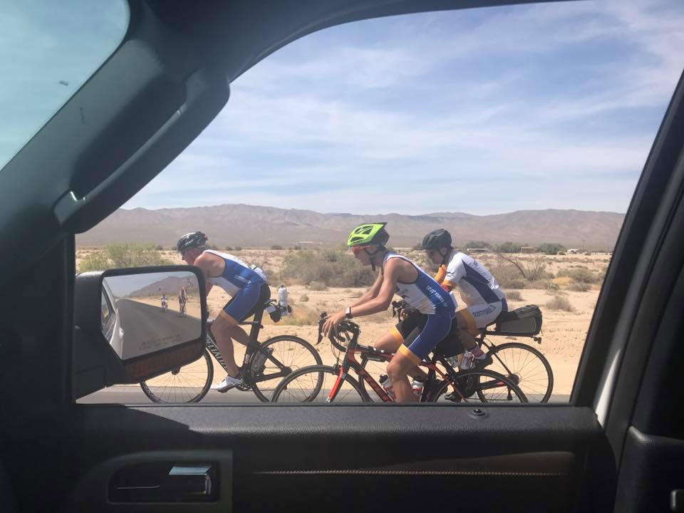The Scotty's Ride team rides through the desert.
