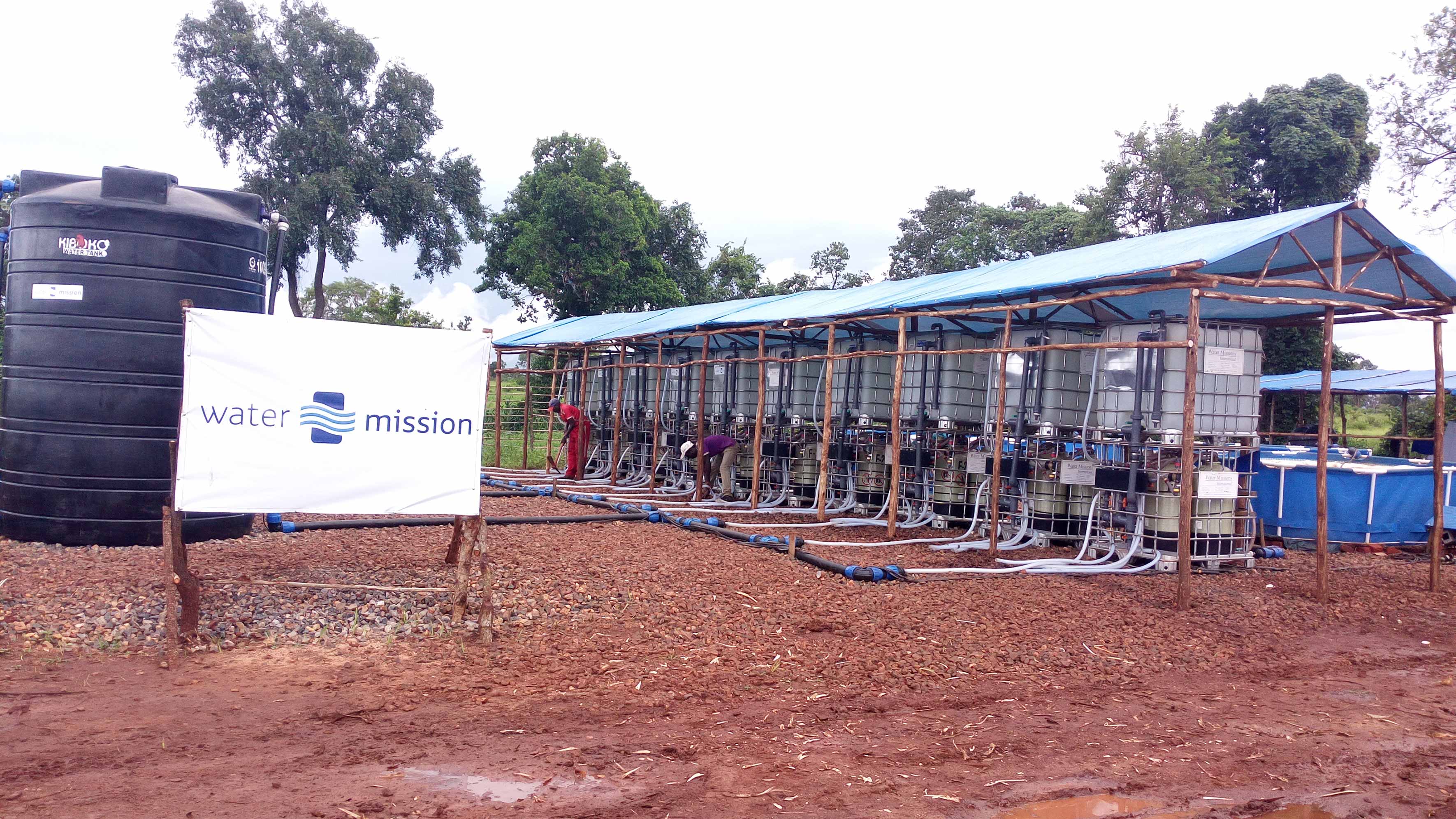 The largest safe water treatment system located in Nyarugusu, Tanzania.