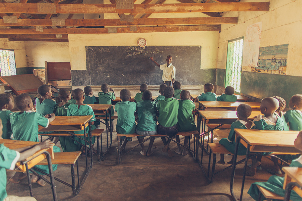 The students at Dina's school can learn because of safe water in their community.