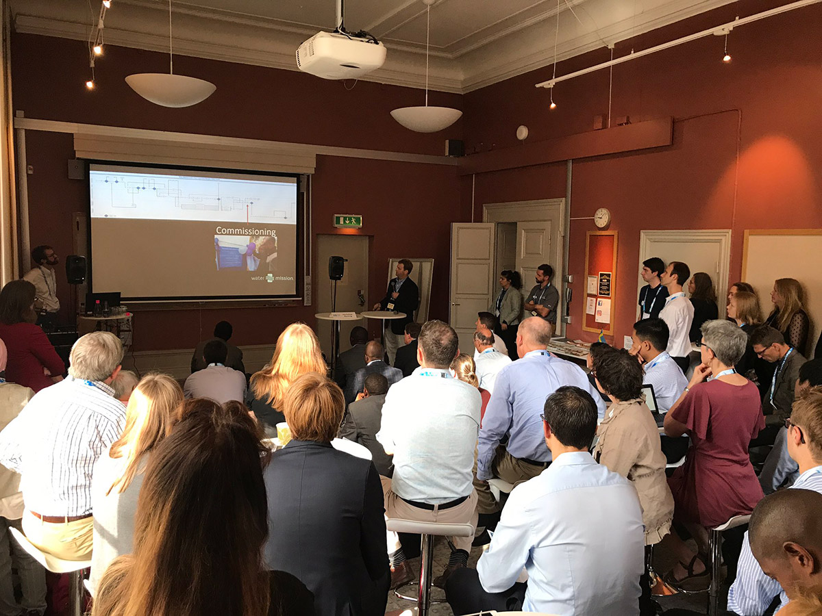 Water Mission staff presenting at SIWI World Water Week