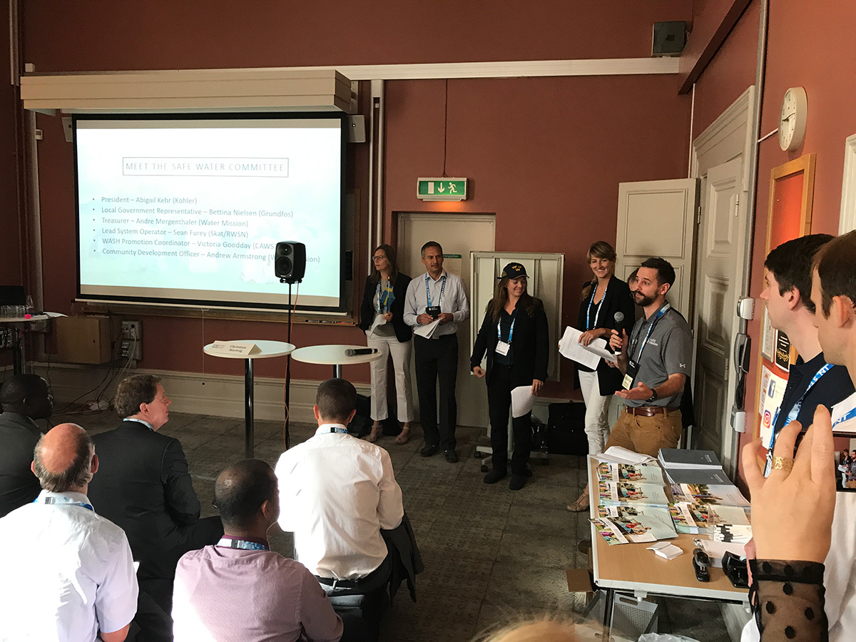 Water Mission staff presenting at SIWI World Water Week