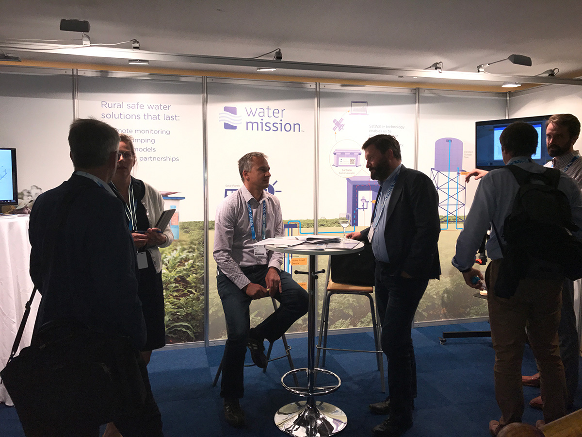 The Water Mission team setting up at SIWI World Water Week