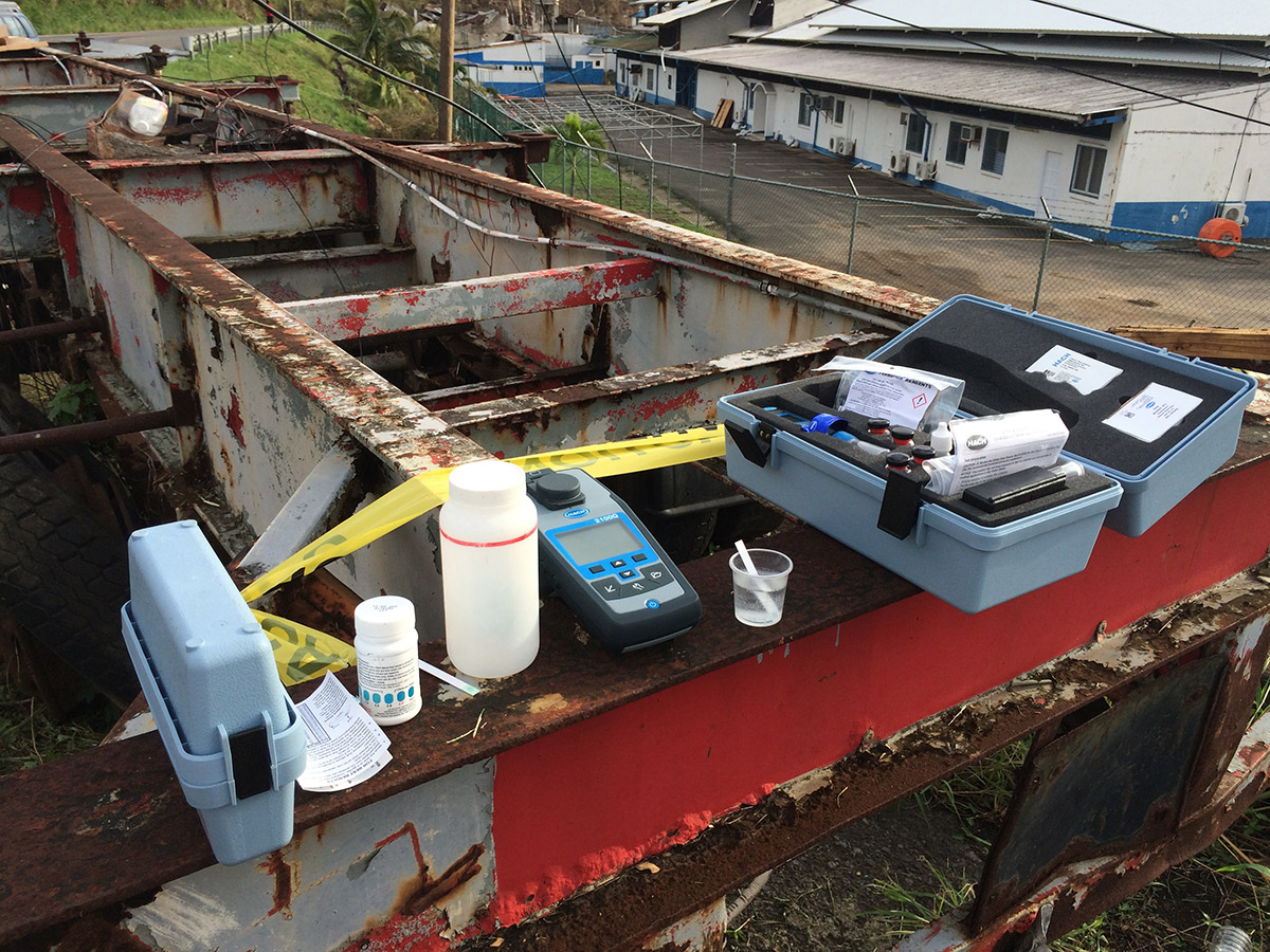 Water Mission tests the quality of water with strategic partner, Hach's, equipment.