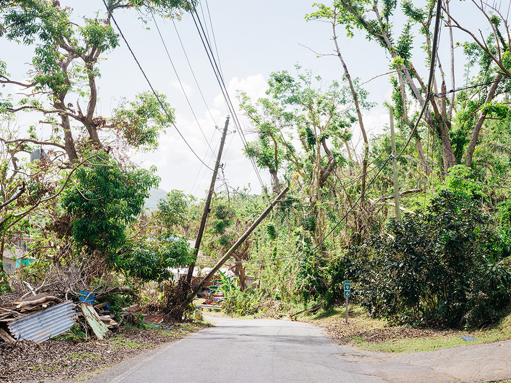Power outages remain in the rural mountains of Puerto Rico.