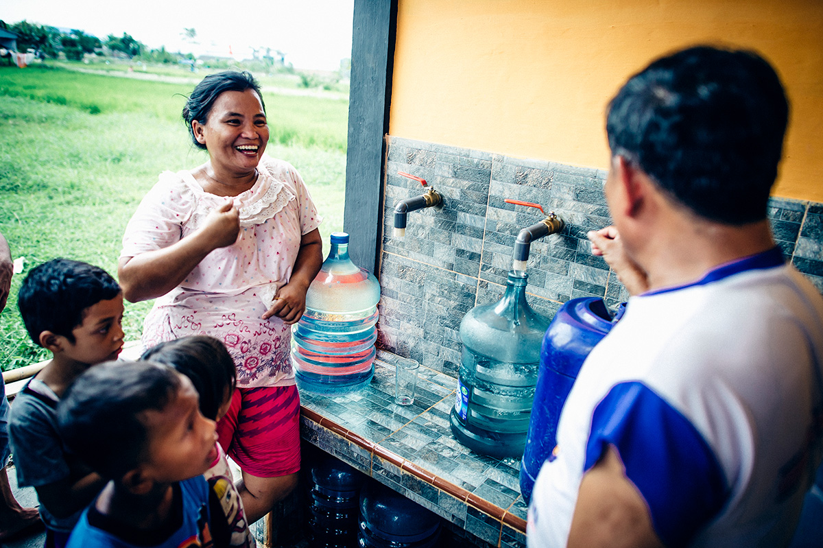 Water distribution in North Sumatra, Indonesia