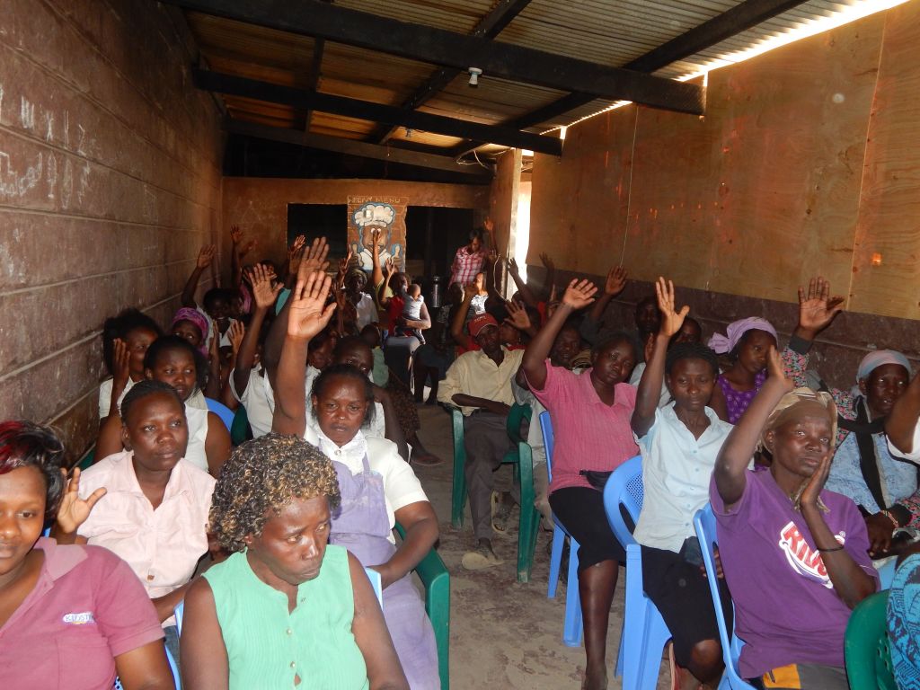 Community engagement with the safe water project.