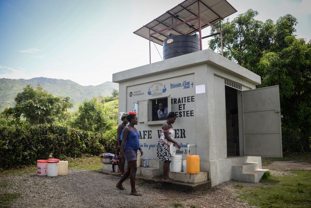 Safe water system in Haiti.