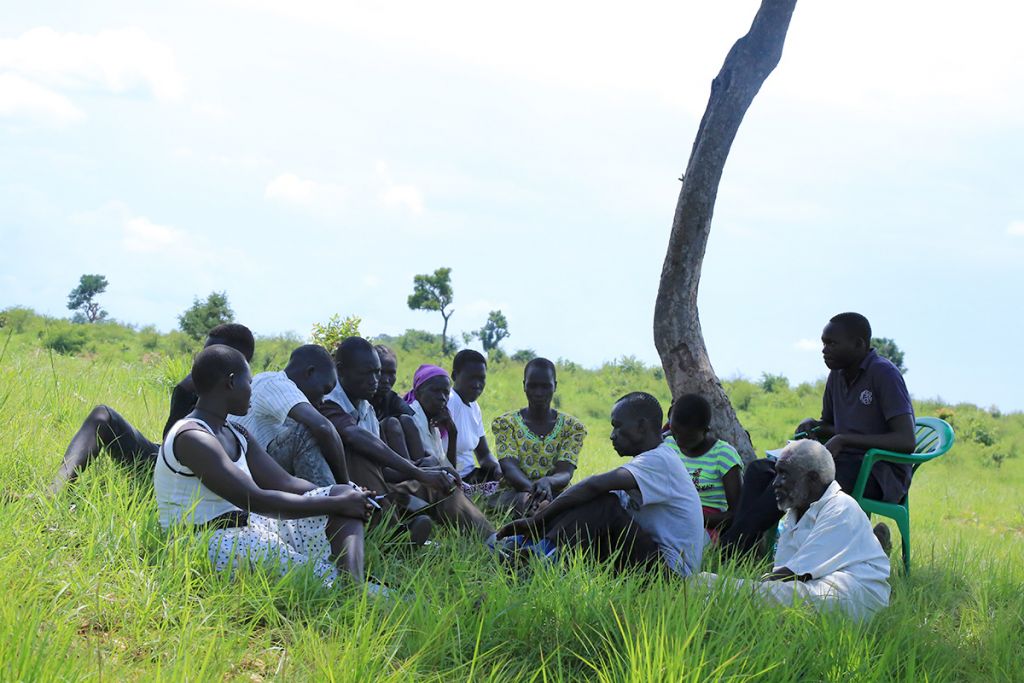 Small groups during the program.