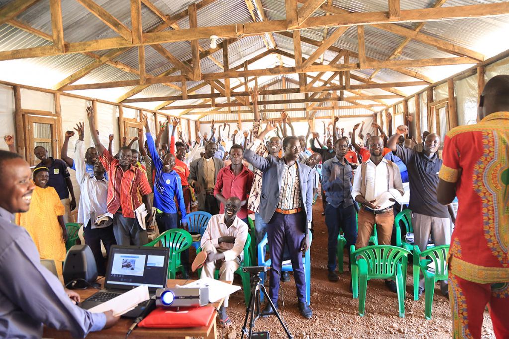 Worship during the program.