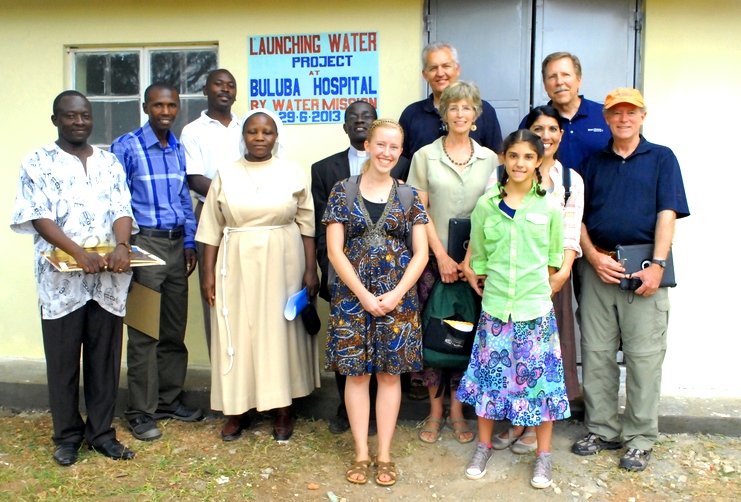 Molly and George Greene III with staff at St. Francis Hospital.