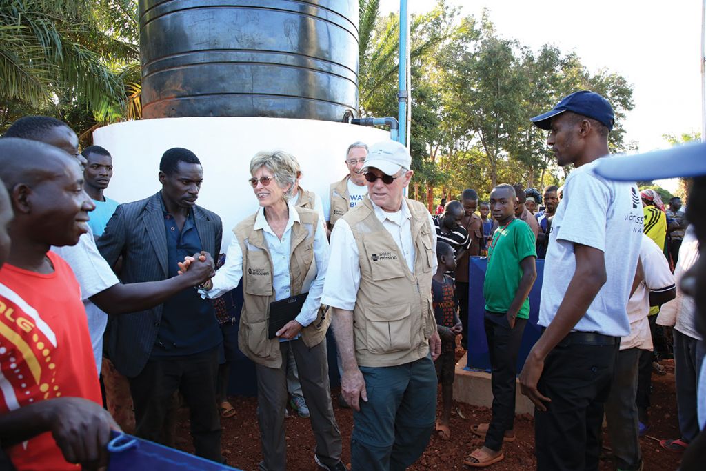 Molly and George visiting projects in Africa.