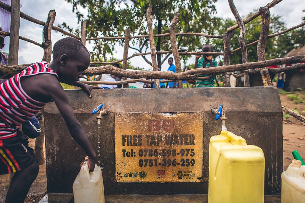 Safe water in Bidi Bidi refugee settlement