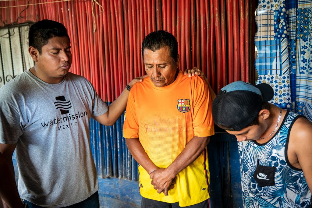 Raul and his son with Water Mission Mexico staff