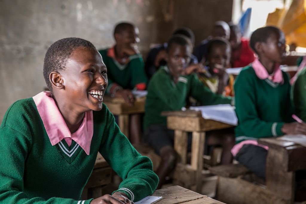 Eunice's children can now attend schools like this one!