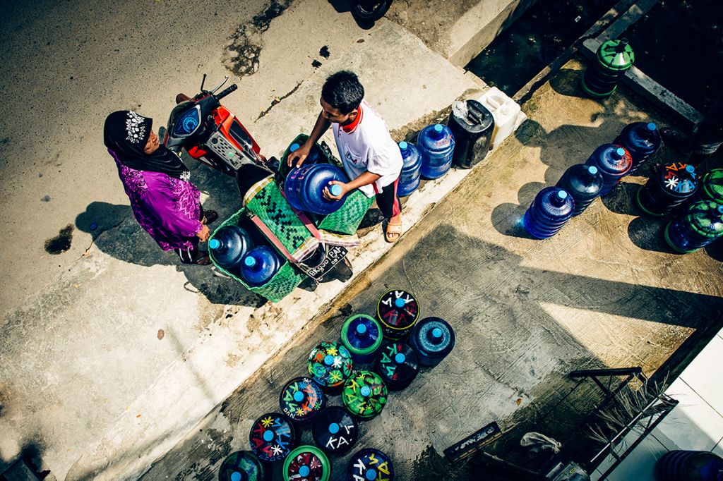 Safe water project in Terjun, Indonesia