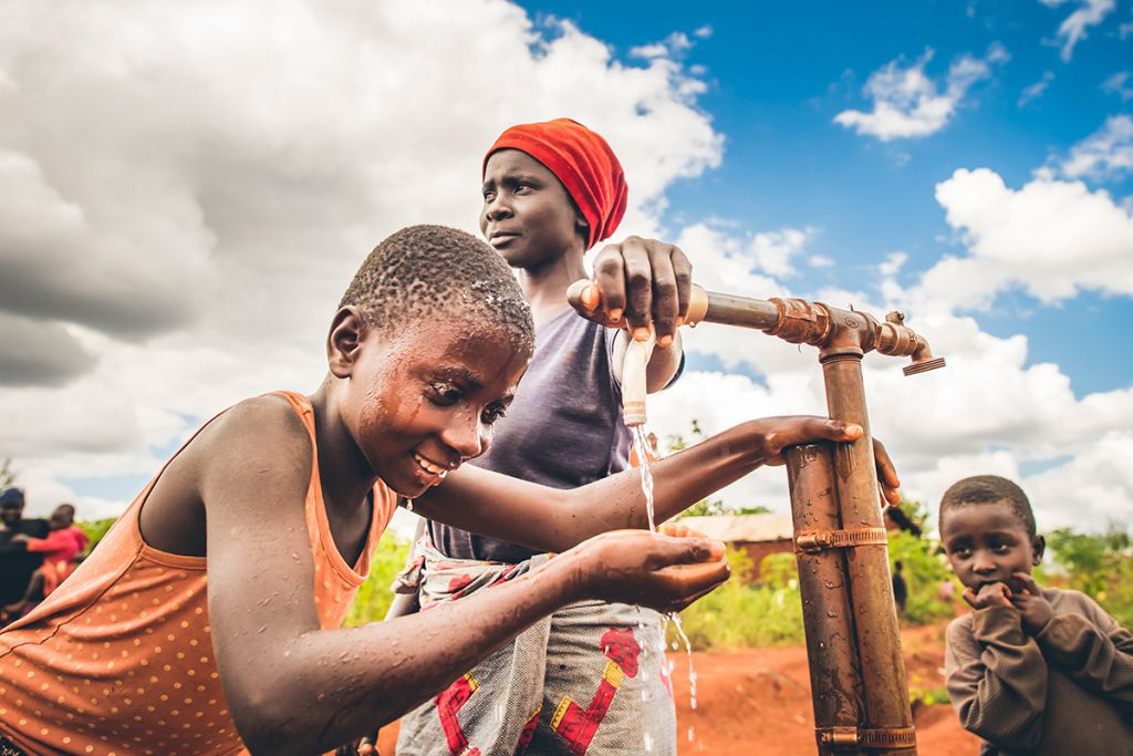 Safe water in one of Tanzania's refugee settlements