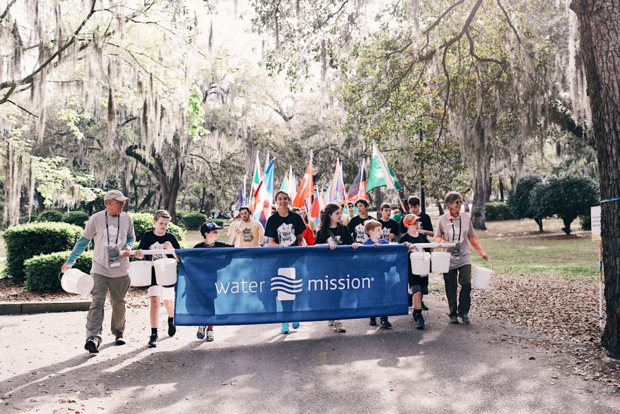 Water Mission's co-founders, George and Molly Greene walk with supporters to bring safe water to those in need around the world. 