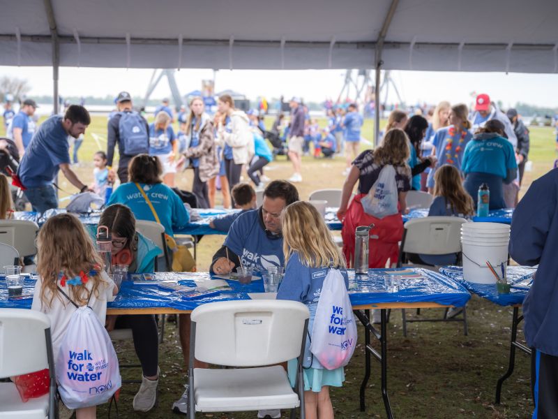 After the Walk, children and families enjoy fun activities at the park that continue teaching about the need for safe water. 